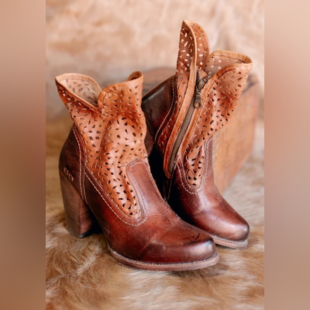 Bed Stu Irma Laser Cut Ankle Booties